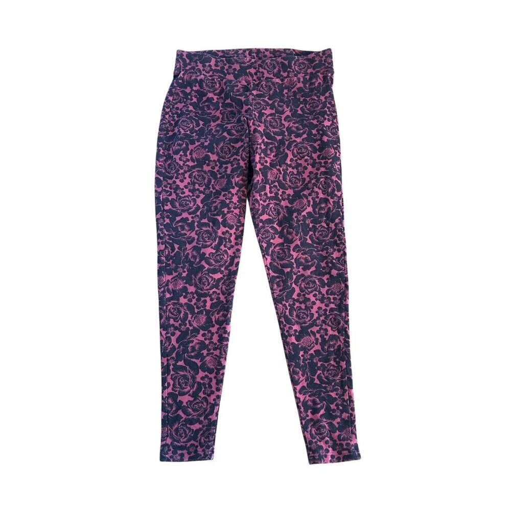 Torrid Leggings Womens 0 XL) Red Floral High Rise Cropped Activewear Stretch‎